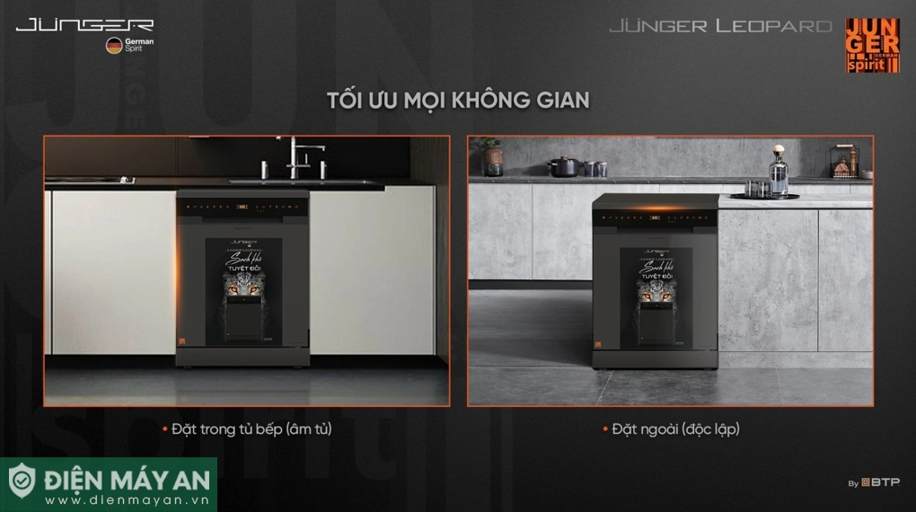Máy rửa bát độc lập Junger JG Leopard DWJ-183-VG

